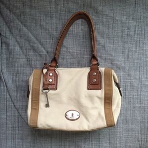 Fossil Canvas Satchel